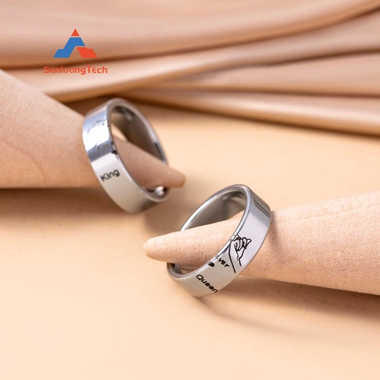 Customized etched couple ring